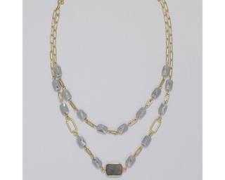 Light Gray Beaded Necklace