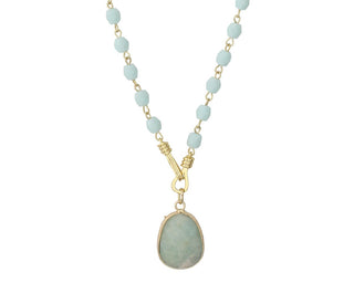 Amazonite Necklace with Mint Beads