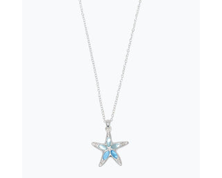 Starfish & Blues Crystal Necklace