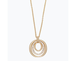 Gold Rings & Crystal Necklace