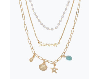 Summer Is Here Triple Strand Necklace