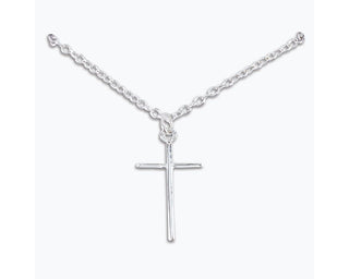 Simple Silver Cross Necklace