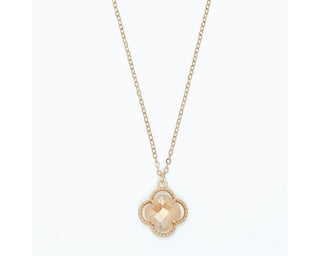 Champagne Clover Necklace  in Gold