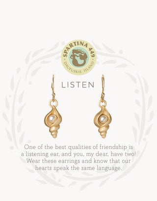 Sea La Vie Drop Earrings in Listen/Shell