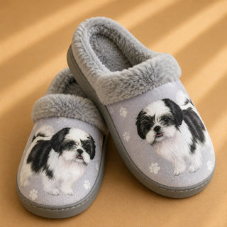 Black Shih Tzu Slippers