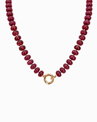 Marble Bead Toggle Clasp Statement Necklace