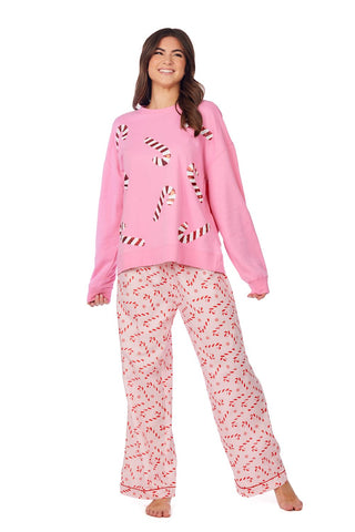 Pink Candy Cane Pajama Pants Final Sale