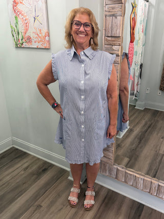 Ready For Now Dress in Blue