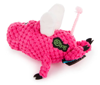 GoDog Checkers Just For Me Flying Pig Squeaky Plush Toy Mini