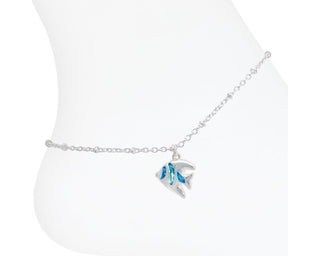 Glittering Silver Fish Anklet