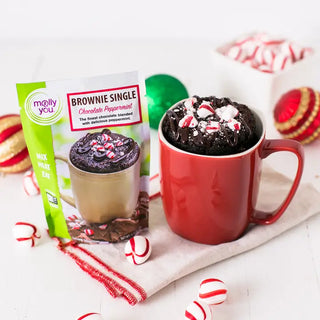 Chocolate Peppermint Brownie Microwave Single