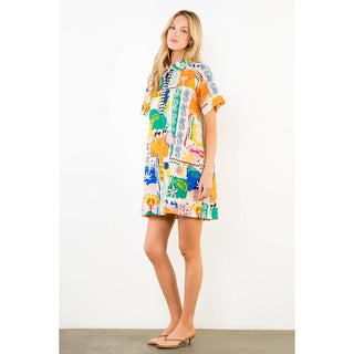 Tropic Style Dress in Cream