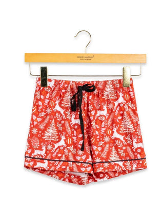 Youth Festive Vibes Pajama Shorts In Deer
