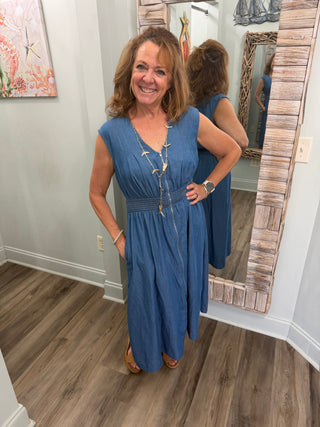Appreciate It Midi Dress in Denim