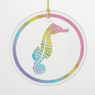 Woodstock Coastal Glass Sea Horse Chime