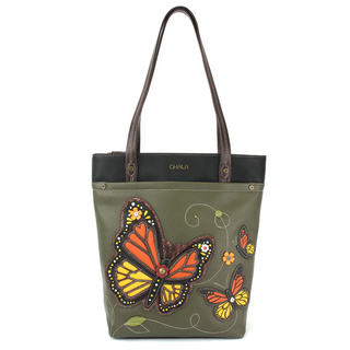 Monarch Butterfly Deluxe Everyday Tote - Olive