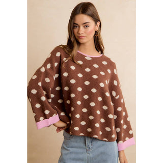 Dots Of Delight Sweater in Black