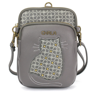 UNI Cell Phone Crossbody Bag - Cat Gray