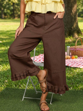 Near And Dear Cropped Pant in Brown