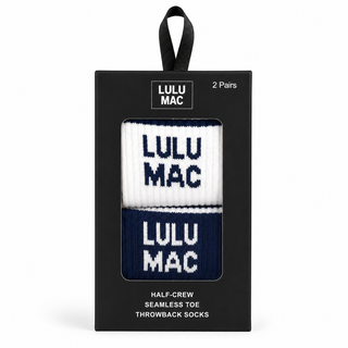 Lulu Mac Socks 2 Pair Box In Navy/Navy