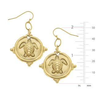 Gold Turtle Earrings
