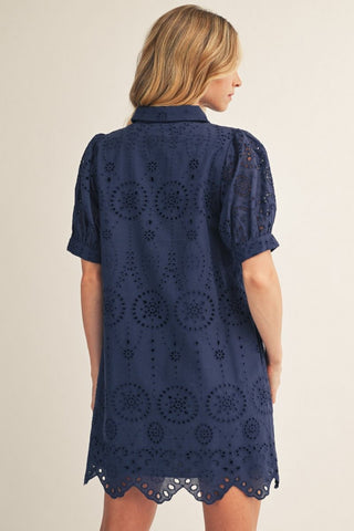 Always Waiting Dress in Navy