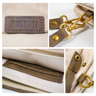 Blue Crab Canvas Crossbody Bag - Retro Handmade
