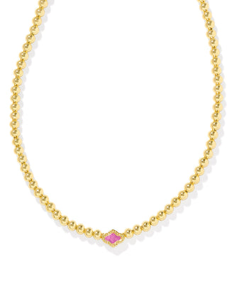 Abbie Beaded Necklace In Gold Azalea Illusion