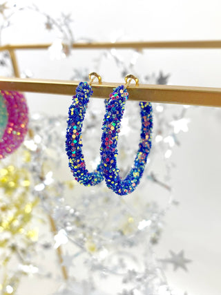 Carley Glitter Hoops
