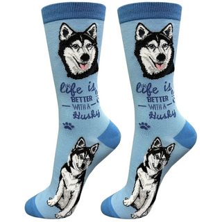 Life Is Better With A Siberian Husky Crew Socks