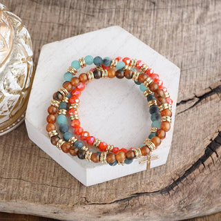 Cross Bracelet Stack Set