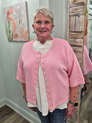 End Of Us Cardigan in Pink