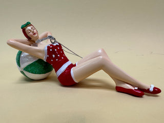 Vintage Lady with Beach Ball Ornament