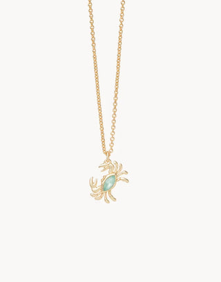 Sea La Vie Happy Dance/Crab Necklace In Gold