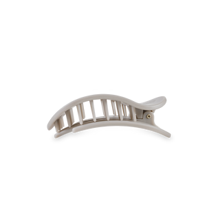 Round Flat Hair Clip | Small | Silver Flames