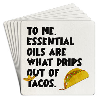 Bar Coaster Pack of 6| To me essential oils are