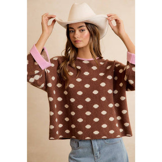 Dots Of Delight Sweater in Black