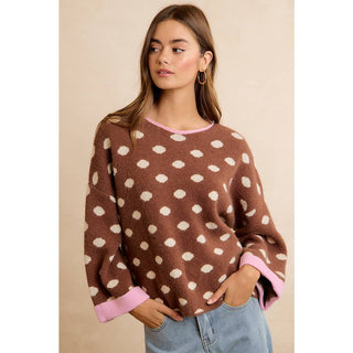 Dots Of Delight Sweater in Black