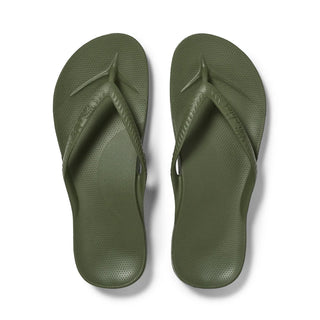 Archies Arch Support Flip Flops in Olive