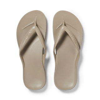 Archies Arch Support Flip Flops in Taupe