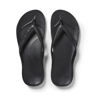 Archies Arch Support Flip Flops in Black
