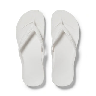 Archies Arch Support Flip Flops in White