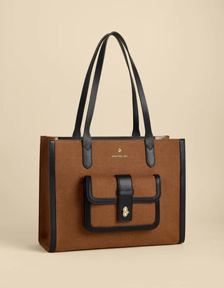 Sable Tally Tote In Toffee/Black