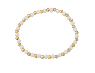 Water Resistant Ball Bead Bracelet with Alternating Beads