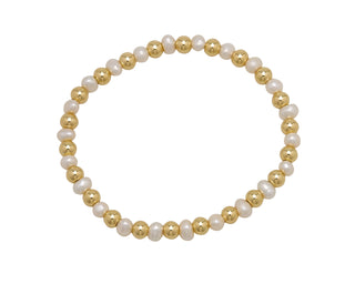 Water Resistant Ball Bracelet With Fresh Water Pearls