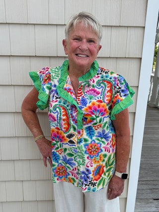 Locked Out Top in Cream Mix