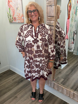 Need A Break Mini Dress in Brown