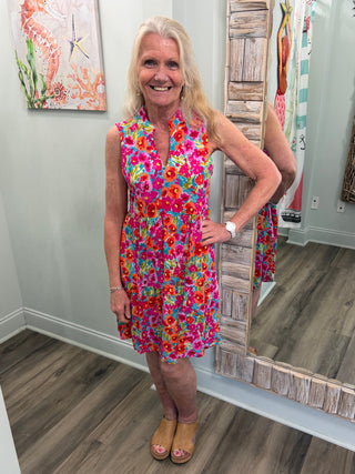 Give It Time Lizzy Dress in Aqua