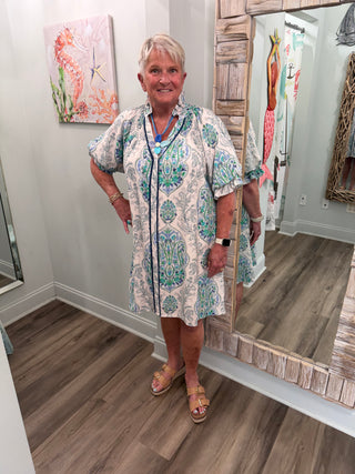 Time & Place Dress in Jade Mix
