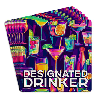 Designated Drinker Bar Coasters Pack of 6